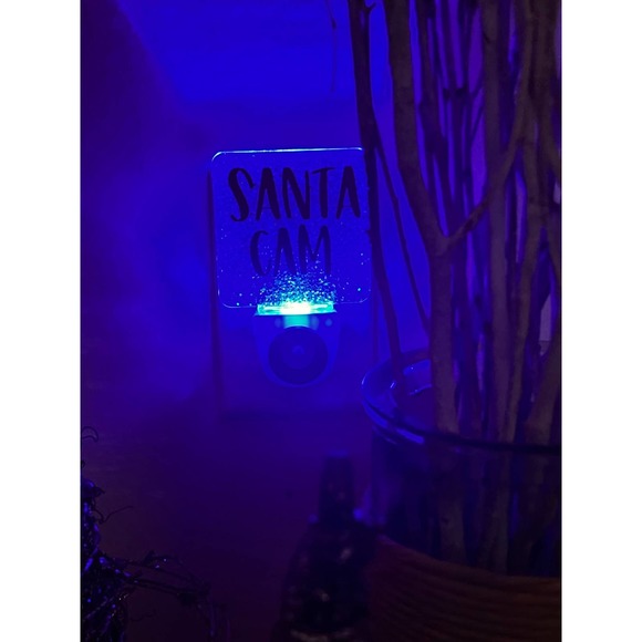 Silver Glitter Santa Cam Night Light - Picture 2 of 5